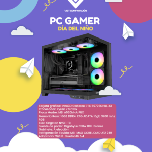 PC GAMER DÍA DEL NIÑO 6 – RTX 5070/Ryzen 7 5700x