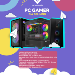 PC GAMER DÍA DEL NIÑO 3 – RTX 5050/Ryzen 5 5500
