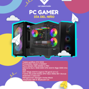 PC GAMER DÍA DEL NIÑO 4 – RTX 5050/Ryzen 5 5600